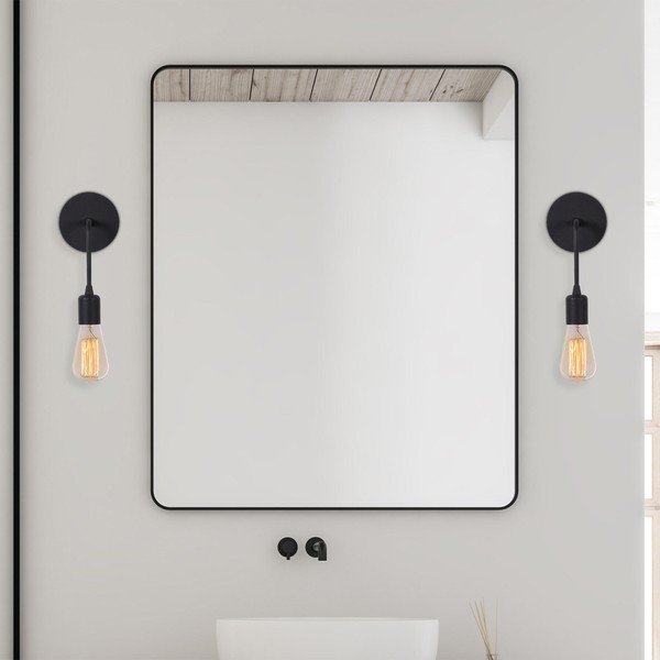 Sieninė lempa matinės juodos spalvos Dartini – Opviq lights-image-4