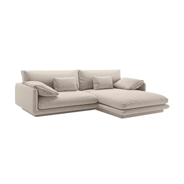 Kampinė sofa smėlio spalvos (su dešiniuoju kampu) Torino – Micadoni Home-image-3