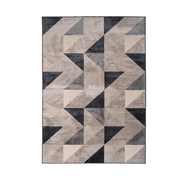 Iš medvilnės mišinio kilimas pilkos spalvos/smėlio spalvos 140x200 cm Graphic – douceur d'intérieur