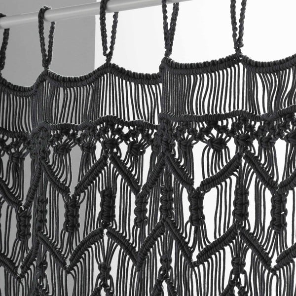 Užuolaida juodos spalvos durims 90x200 cm Macarena – douceur d'intérieur-image-1