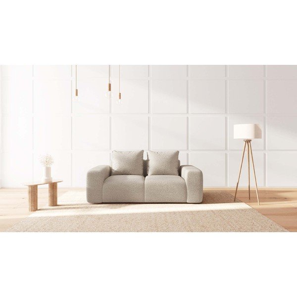 Sofa smėlio spalvos iš boucle 212 cm Feiro – MESONICA-image-1