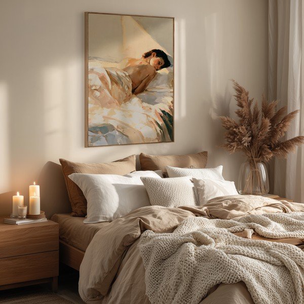 Spausdintas paveikslas su rėmeliu/tapyba ant drobės 70x100 cm Dreamy Rays – Styler-image-3