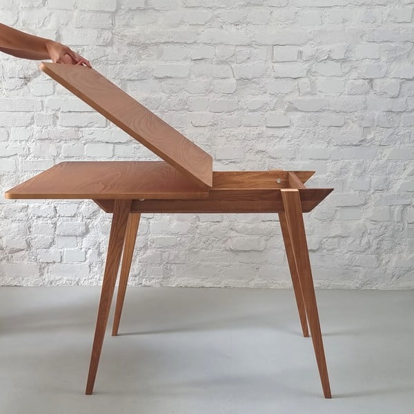 Prailginamas valgomojo stalas su uosio dekoro stalviršiu 65x90 cm Envelope – Ragaba-image-1