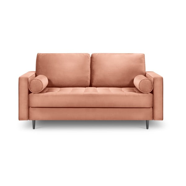 Rožinė aksominė sofa Milo Casa Santo, 174 cm