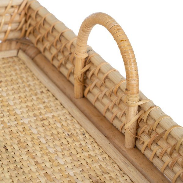 Iš rotango konsolinis staliukas natūralios spalvos 38x100 cm Ratán – Ixia-image-4