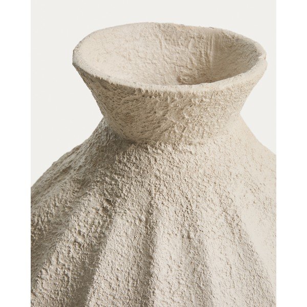 Kreminės spalvos iš papjė mašė rankų darbo/aukšta vaza (aukštis 46,5 cm) Arquena – Kave Home-image-4