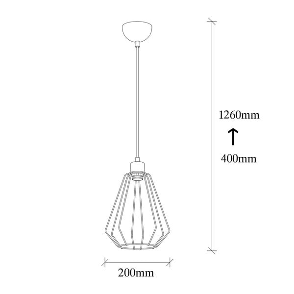 Juodos spalvos metalinis pakabinamas šviestuvas Opviq lights Mando-image-3
