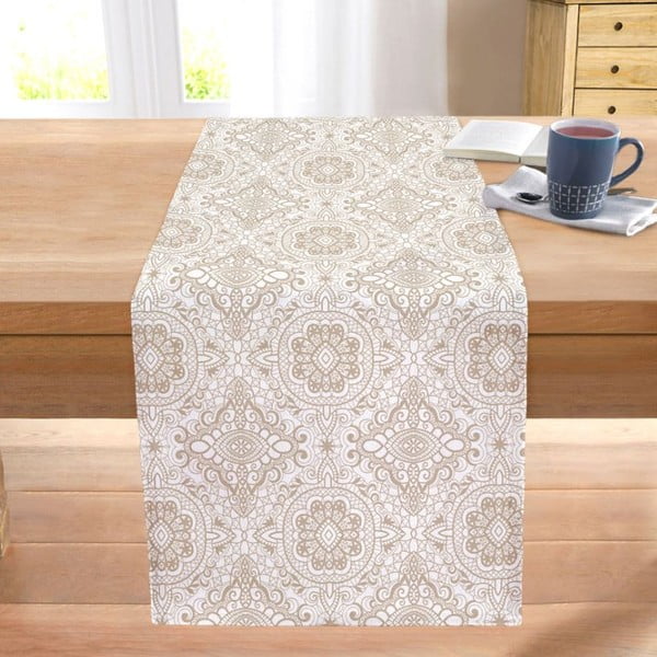Stalo takelis 40x130 cm Beige Mandala – Mila Home-image-1