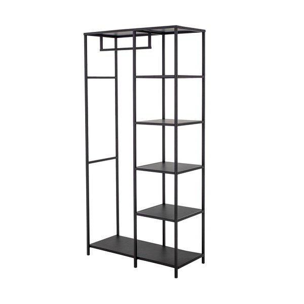 Juodos spalvos iš metalo drabužių kabykla 90x183x40 cm Valde – Bloomingville