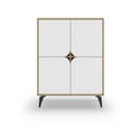 Spintelė baltos spalvos/natūralios spalvos iš ąžuolo 90x120 cm Nola – Marckeric