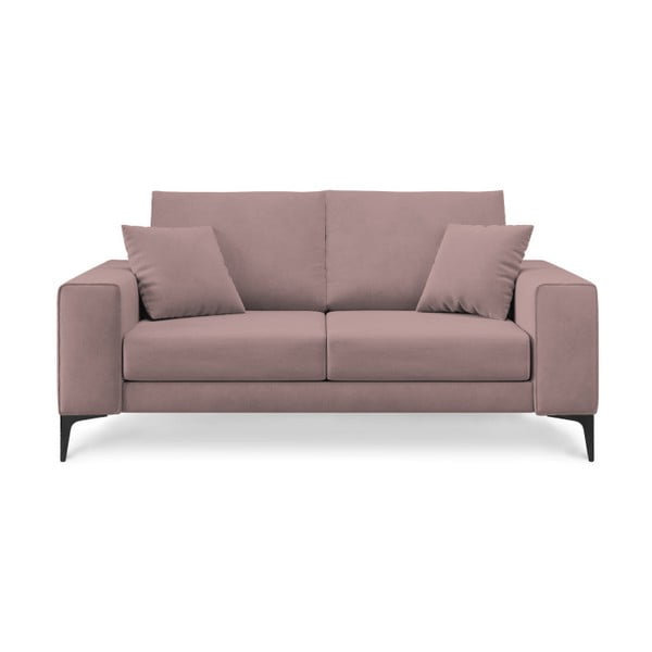 "Cosmopolitan Design Lugano" miltelių spalvos rožinė dviejų vietų sofa