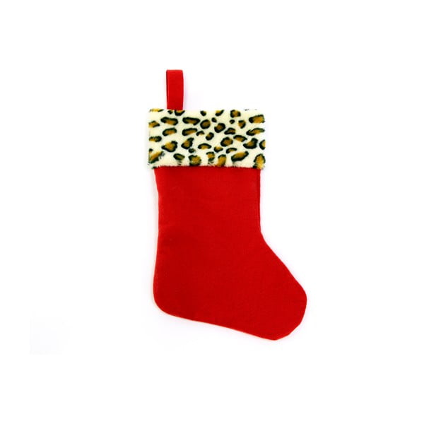Raudona kojinės formos kalėdinė dekoracija Unimasa