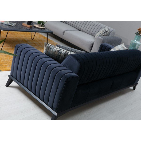 Sofa tamsiai mėlynos spalvos 220 cm Lisa – Balcab Home-image-1