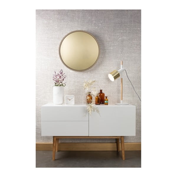 Auksinės spalvos sieninis veidrodis Zuiver Bandit, ø 60 cm-image-2