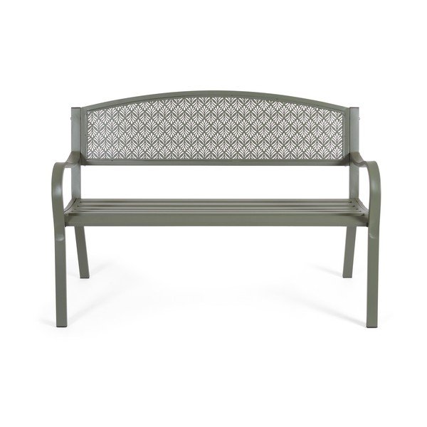 Khaki spalvos metalinis sodo suoliukas Lizette – Bizzotto