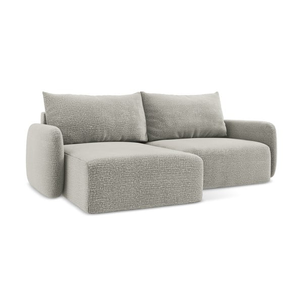 Šviesiai pilkos spalvos sulankstoma/su sandėliavimo vieta kampinė sofa (su kairiuoju kampu) Kalena – Makamii-image-2