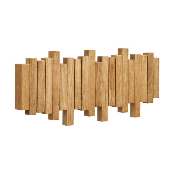 Natūralios spalvos iš ąžuolo masyvo sieninė lentyna 3 cm Caltra – House Nordic-image-4