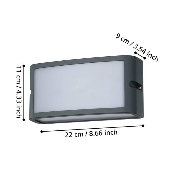 Sieninis lauko šviestuvas LED (aukštis 11 cm) CAMARDA – EGLO-image-2