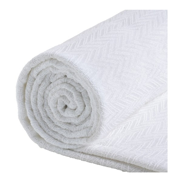 Iš perdirbtos medvilnės lovatiesė baltos spalvos 260x280 cm Spike – Ixia-image-4