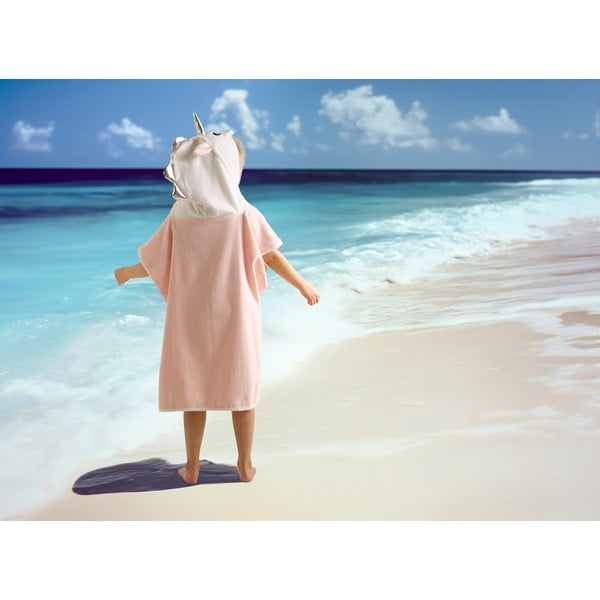 Rožinės spalvos iš medvilnės vaikiškas pončas Lola – Good Morning-image-1