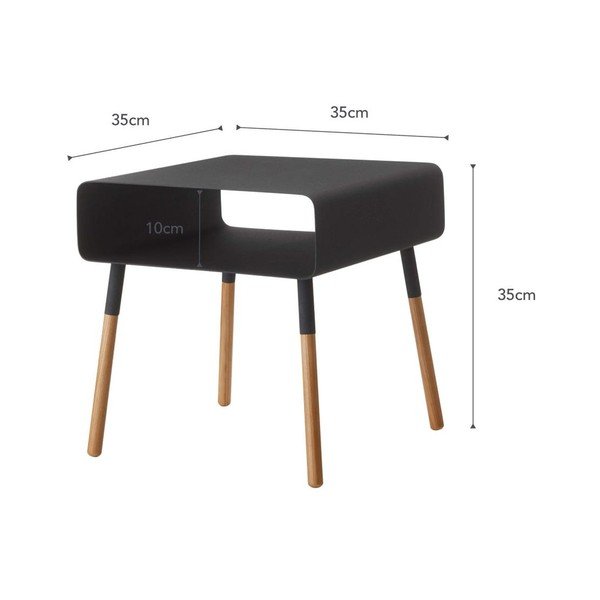 Juodas kavos staliukas YAMAZAKI Plain, aukštis 35 cm-image-4