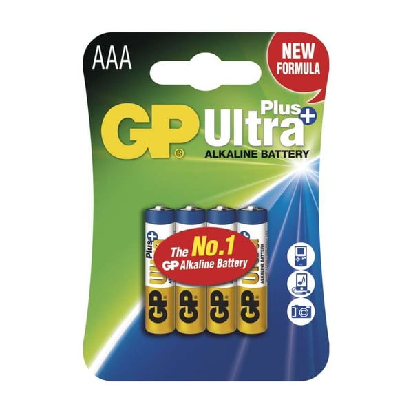 4 šarminių baterijų rinkinys EMOS GP Ultra Plus AAA