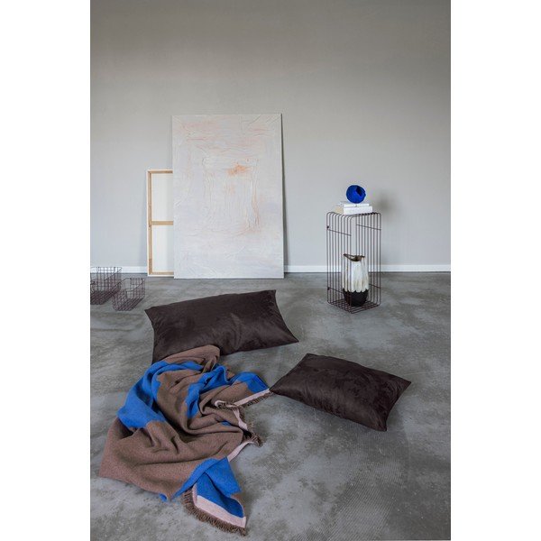 Bordo spalvos/mėlynos spalvos iš perdirbtos medvilnės TV antklodė ir pledas 130x175 cm Studio – Mette Ditmer Denmark-image-3