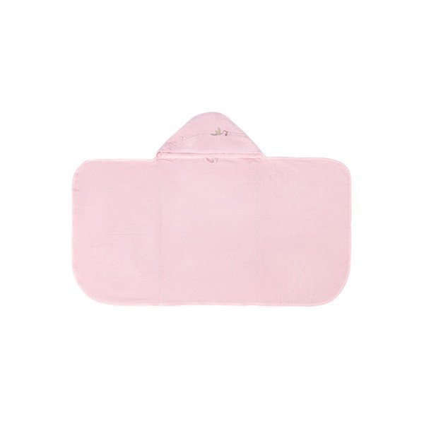 Rožinis medvilninis kūdikių rankšluostis su gobtuvu 80x135 cm Bebemarin - Foutastic-image-1