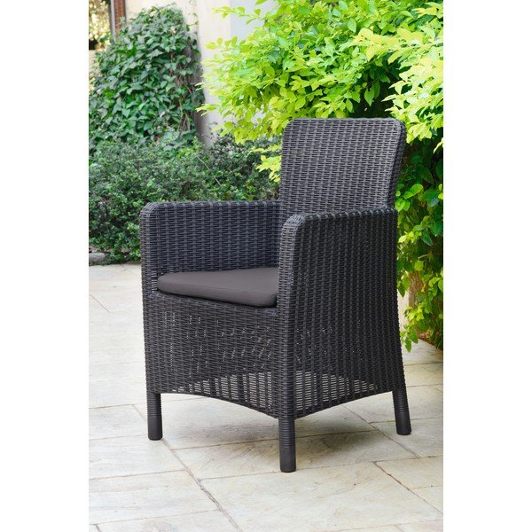 Antracito spalvos plastikinis sodo krėslas Trenton – Keter-image-4