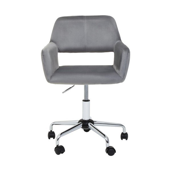 Pilkos spalvos iš audinio biuro kėdė Brent – Premier Housewares-image-2