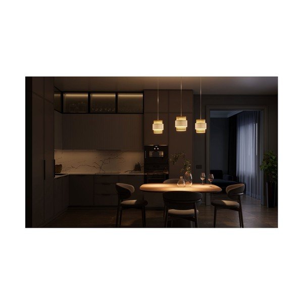 Kabantis šviestuvas natūralios spalvos su rotango gaubtu/su tekstiliniu gaubtu Abra 2 – GTV-image-2