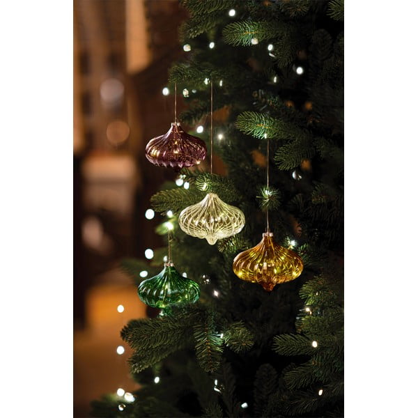 Šviečianti dekoracija bordo spalvos ø 11 cm Dina – Sirius-image-1