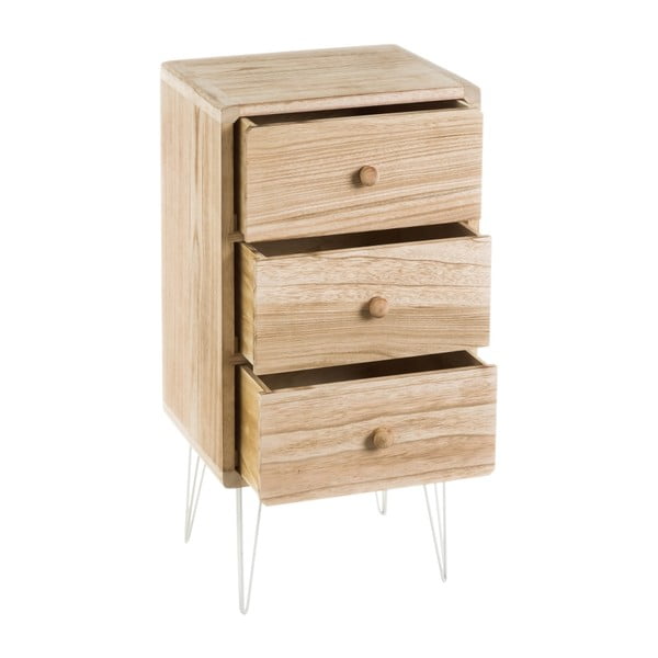 Iš egzotiškos medienos naktinis staliukas natūralios spalvos Natural Way – Casa Selección-image-1