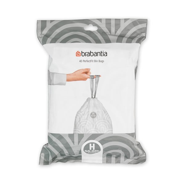Šiukšlių maišai 40 vnt. 60 l PerfectFit H – Brabantia