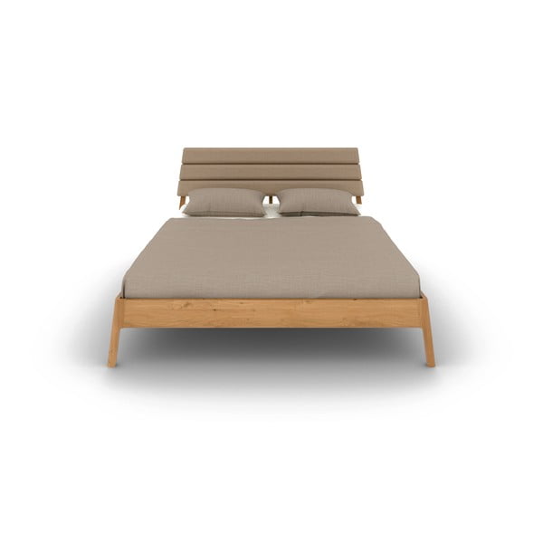 Dvigulė lova iš ąžuolo masyvo natūralios spalvos 160x200 cm Twig – The Beds-image-2