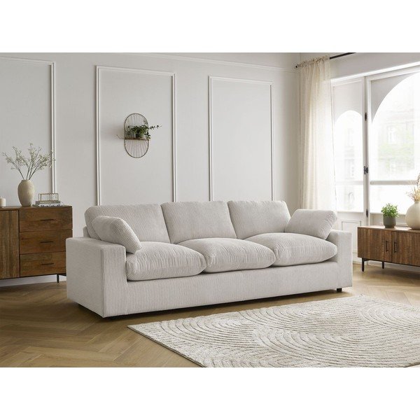 Smėlio spalvos sofa iš kordinio velveto 250 cm Belair – Bobochic Paris-image-1