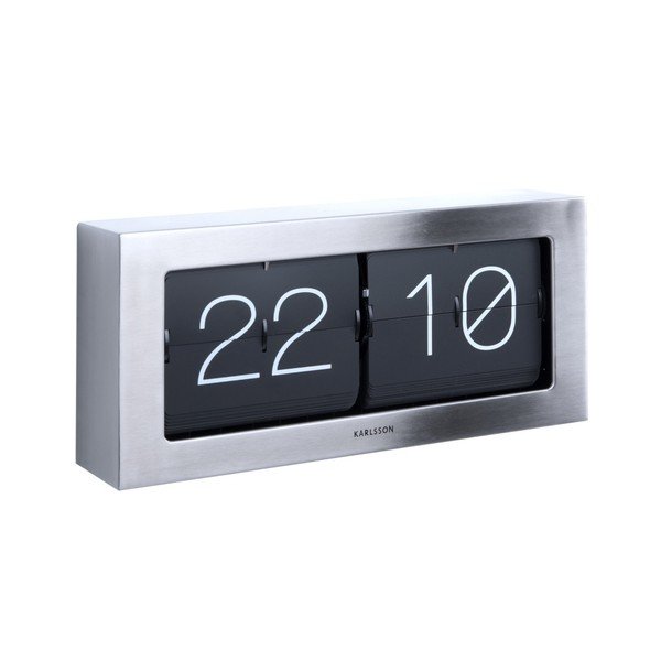 Sidabrinis Karlsono apverčiamas laikrodis, 37 x 17,5 cm-image-1