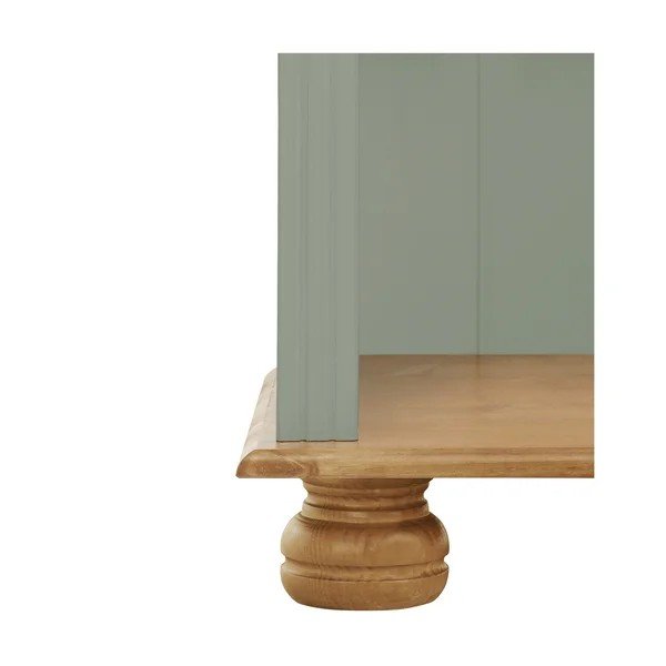 Žalios spalvos/šviesios natūralios spalvos iš pušies masyvo knygų spinta  77x181x31 cm Mette – Støraa-image-4