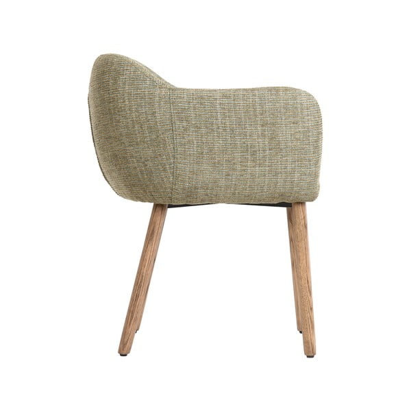 Šviesiai žalios spalvos iš audinio valgomojo kėdžių komplektas su porankiais 2 vnt. Blaine – Light & Living-image-3