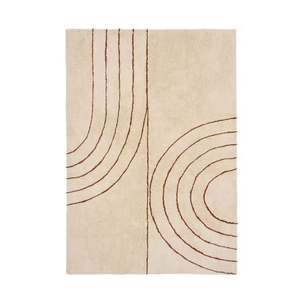 Smėlio spalvos iš medvilnės mišinio kilimas 160x230 cm Tampa – House Nordic