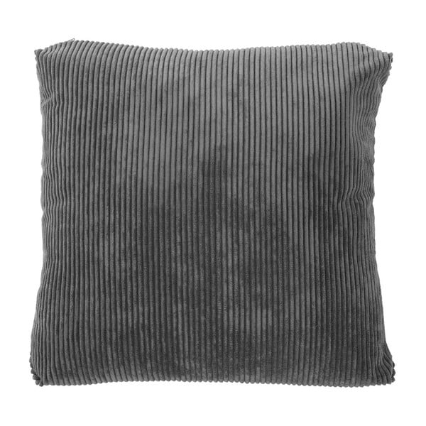 Tamsiai pilka dekoratyvinė pagalvėlė Tiseco Home Studio Ribbed, 60 x 60 cm