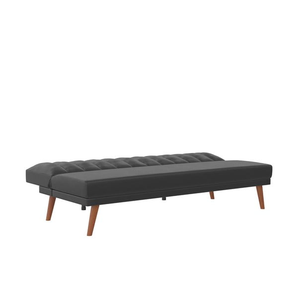 Juoda sofa-lova iš odos imitacijos 173 cm Brittany - Novogratz-image-3