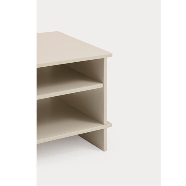 Naktinis staliukas kreminės spalvos su lentynomis Inari – Teulat-image-4