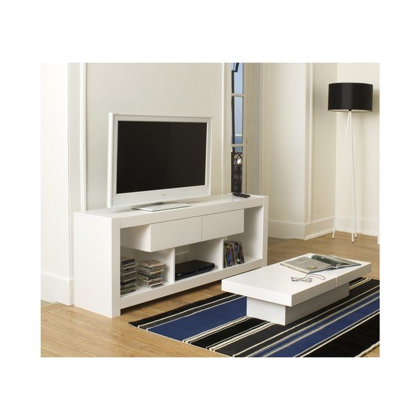 Baltas TV staliukas TemaHome Nara-image-1