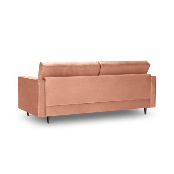 Rožinė aksominė sofa Milo Casa Santo, 219 cm-image-3