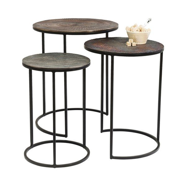 3 šoninių staliukų rinkinys Kare Design Electra-image-2