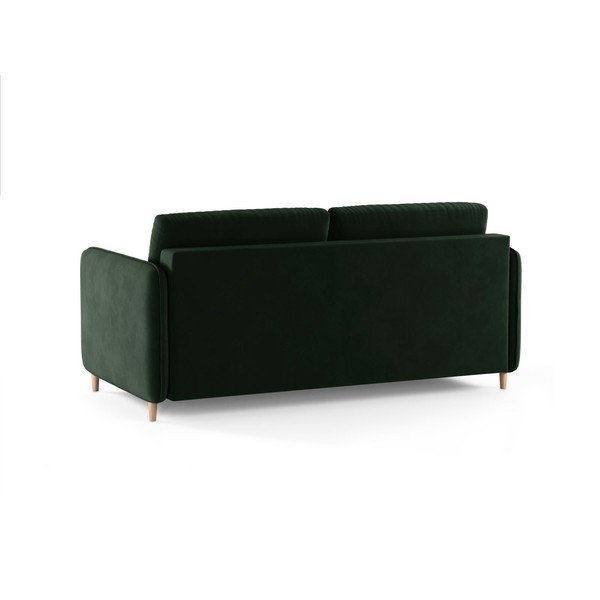 Tamsiai žalios spalvos sofa miegojimui iš velveto 184 cm – Micadoni -image-3