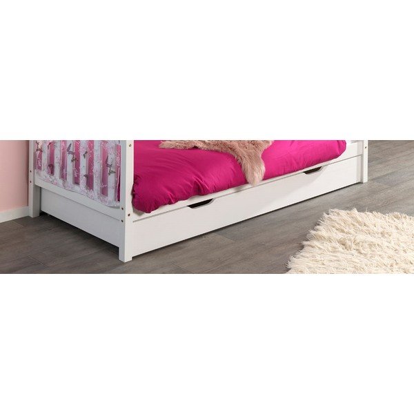 Baltos spalvos vaikiška lovos daiktadėžė 90x200 cm Dallas – Vipack-image-1