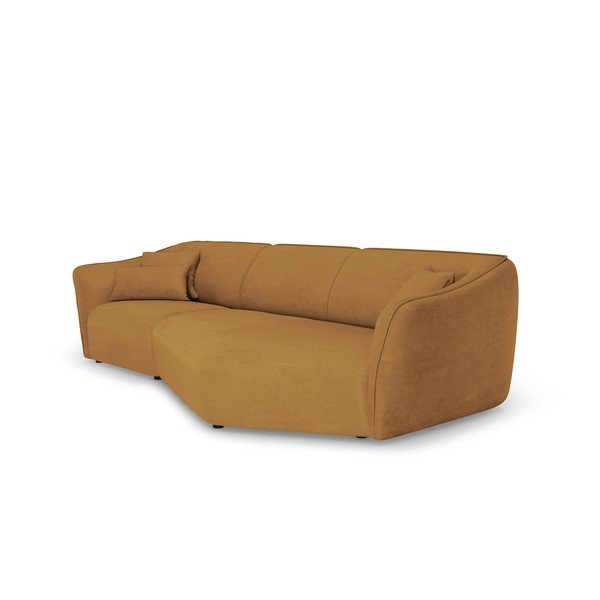 Iš boucle kampinė sofa garstyčių spalvos Tokyo – Cosmopolitan Design-image-2