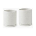 2 baltų gėlių vazonų rinkinys Bonami Selection Terrazzo, ø 26 cm